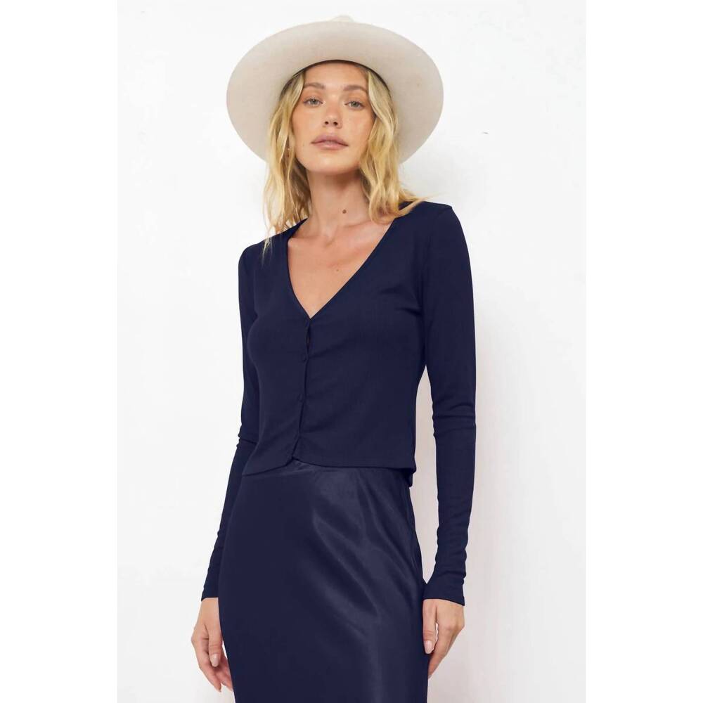 NEW LAMADE sweet v-neck cardigan in blue